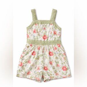 Janie and Jack | Floral Lace Trim Romper | Size 5